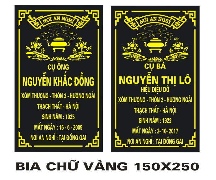 Khắc bia mộ tại 848 đường láng hà nội